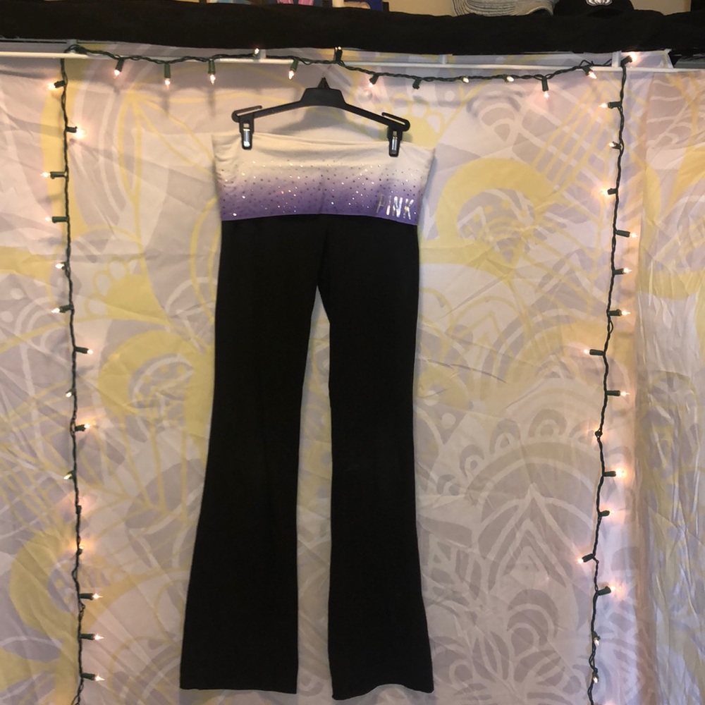 Pink ombré yoga pant